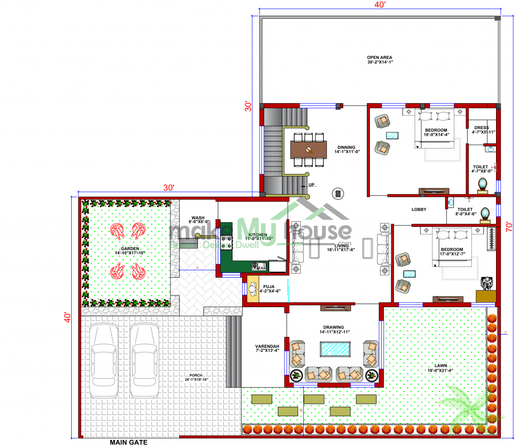 elevation design double floor