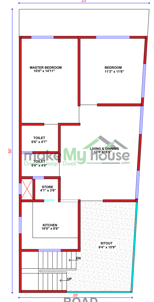 23X50 Floor Plan