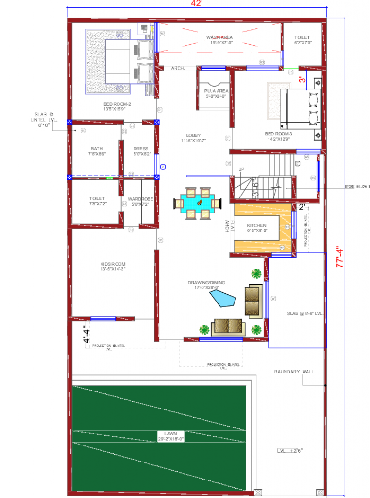 42x53 Floor Plan