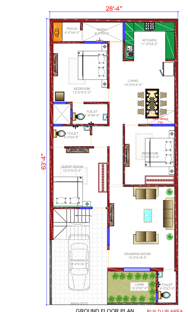 2 storey house layout plan