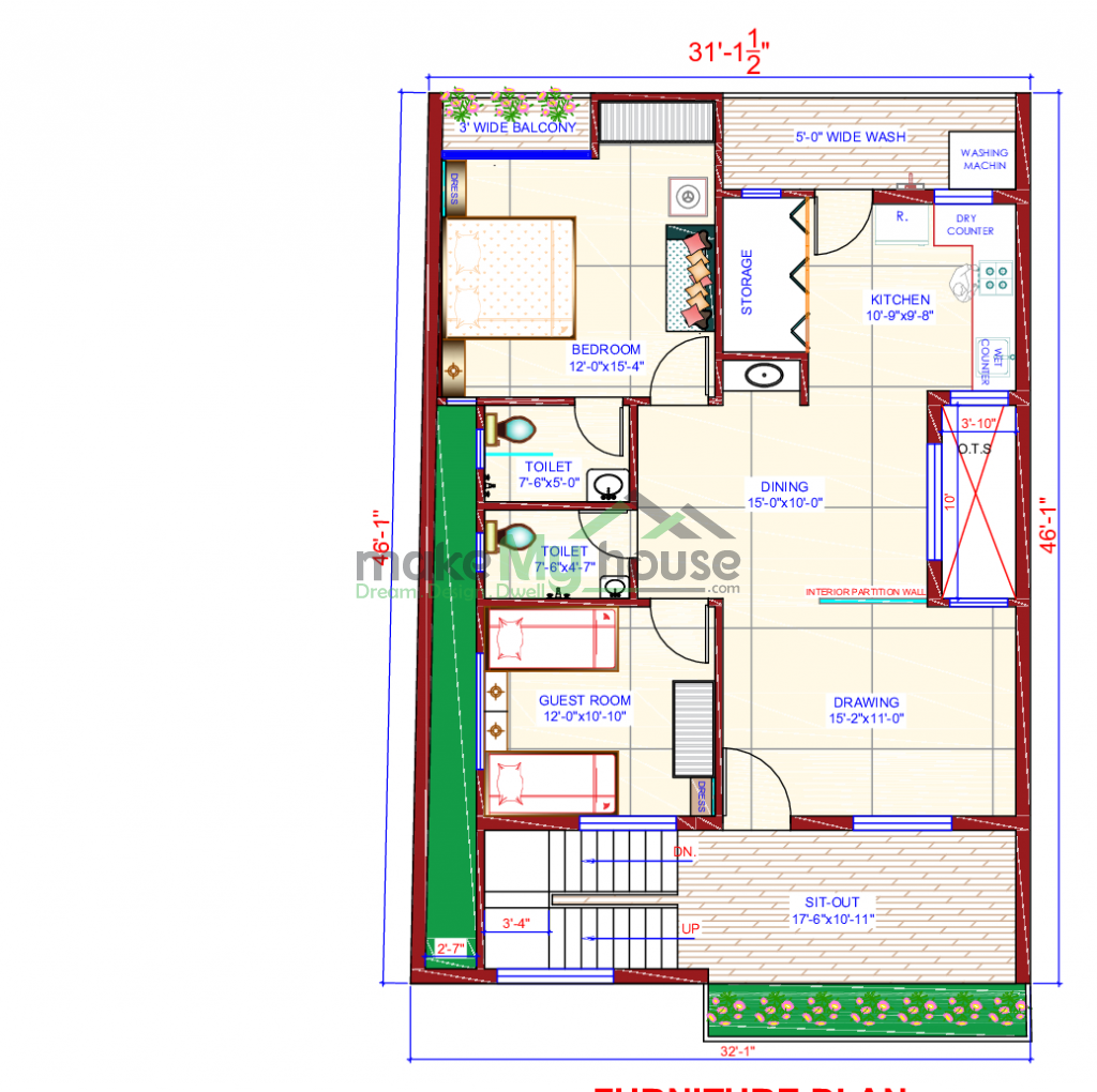 simple house floor plan