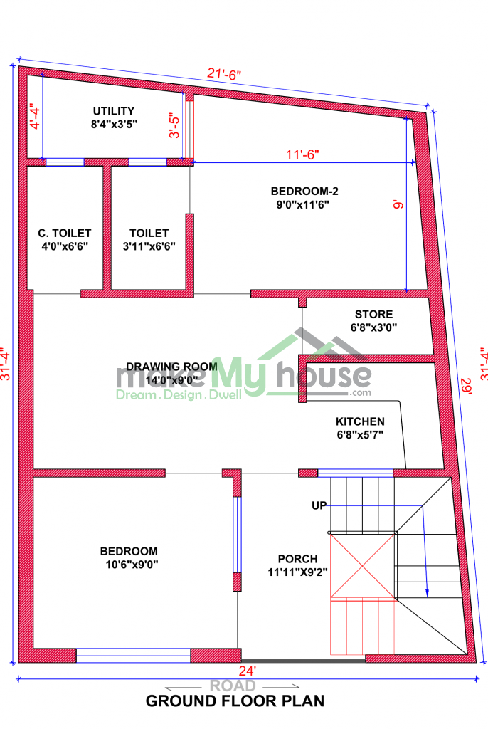 duplex floor plan