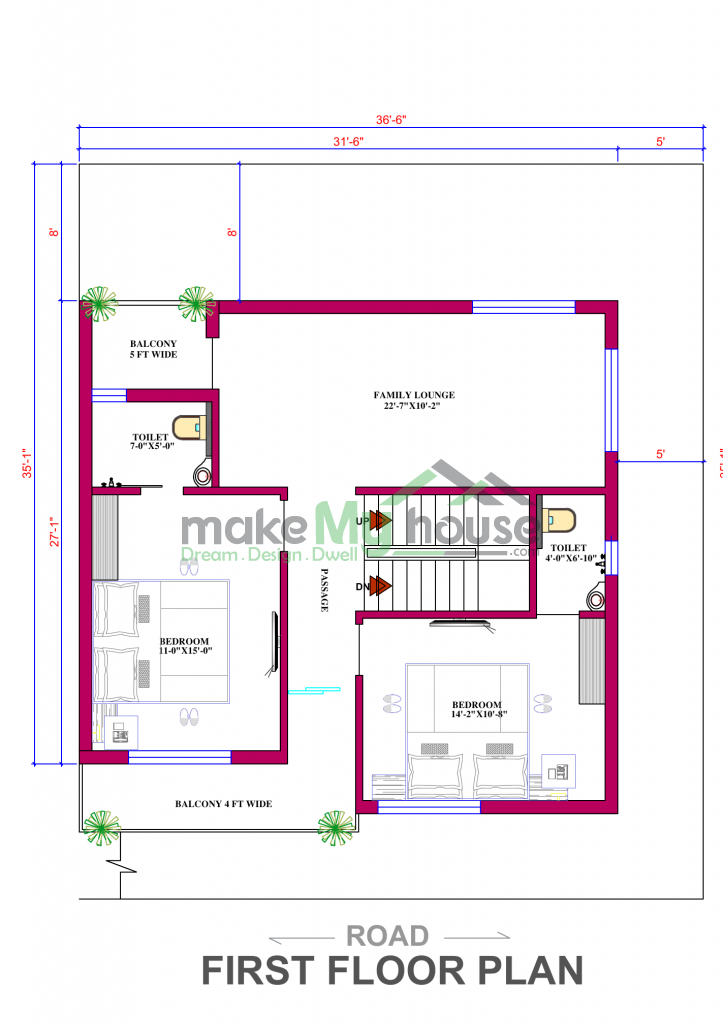 G+1 house design