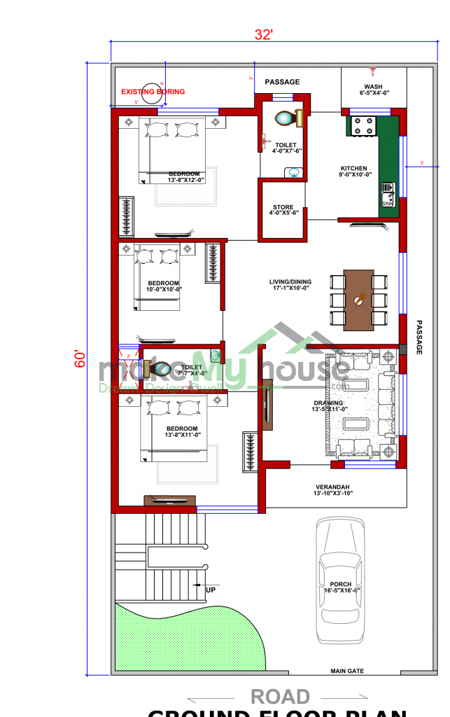 elevation design double floor