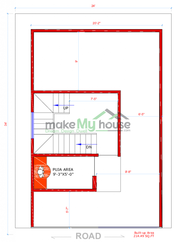 triplex exterior front view