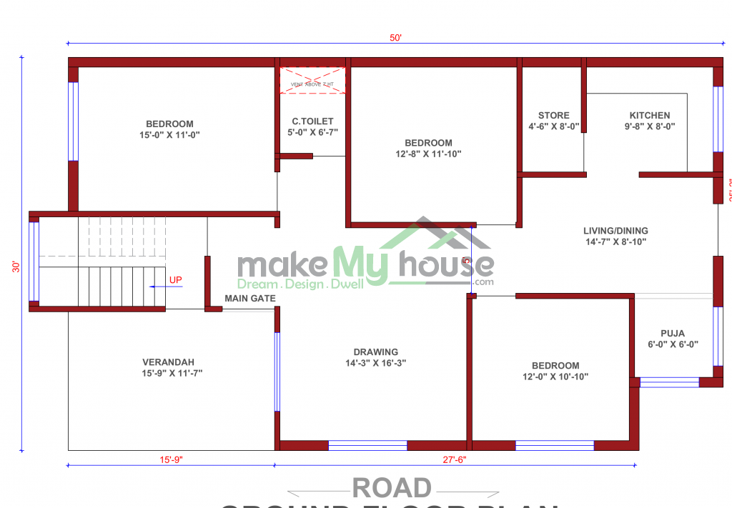 50x30 Floor Plan