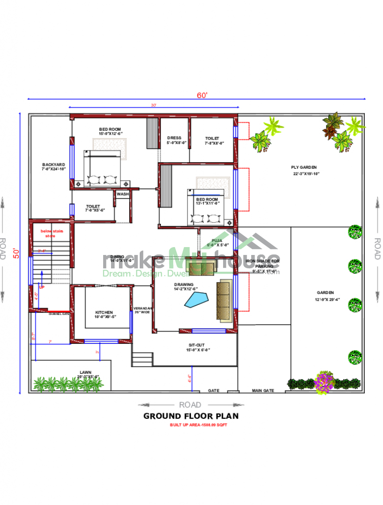 60x50 Floor Plan