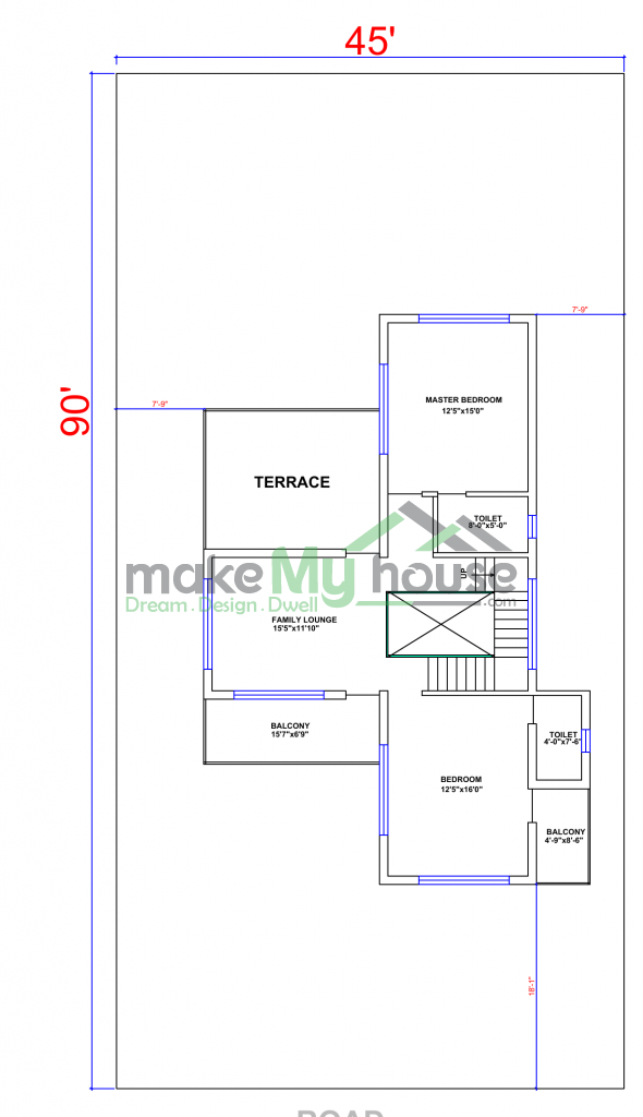 45x50 House Plan