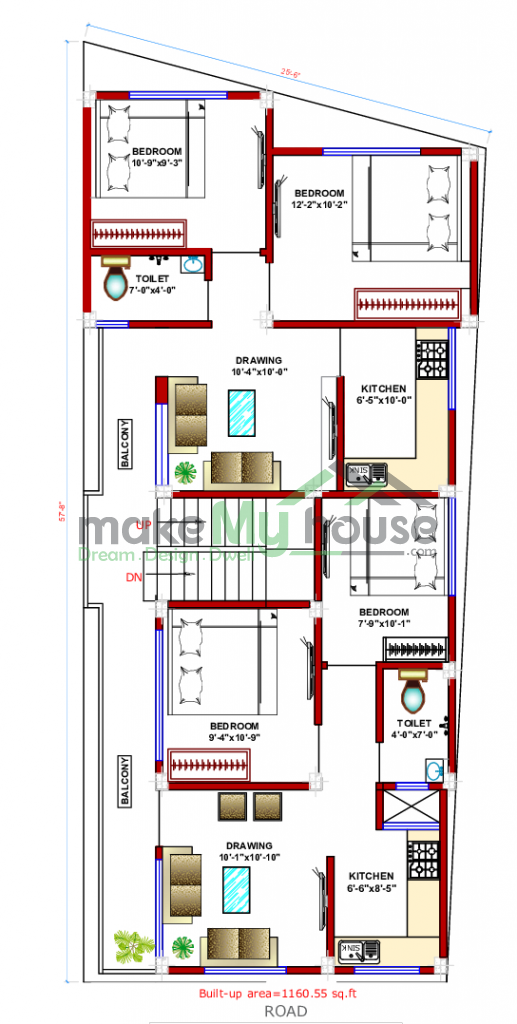 duplex 2d elevation