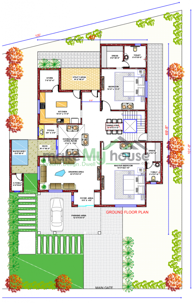 106x101 Floor Plan