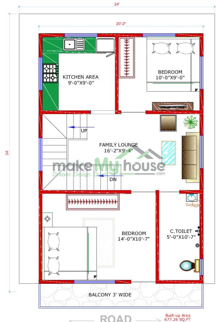 Triplex floor plan