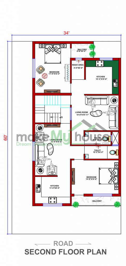 3 floor house design