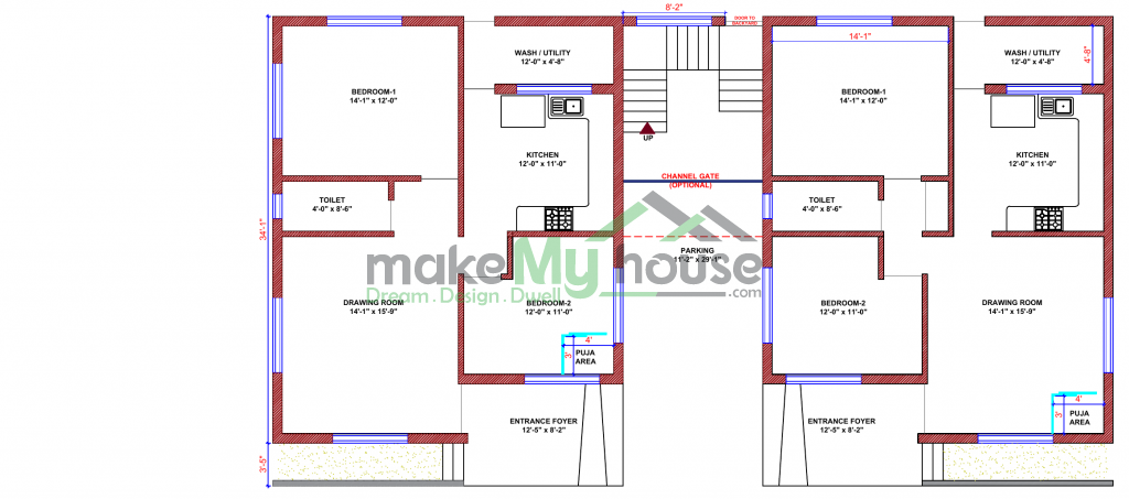 G+1 house design