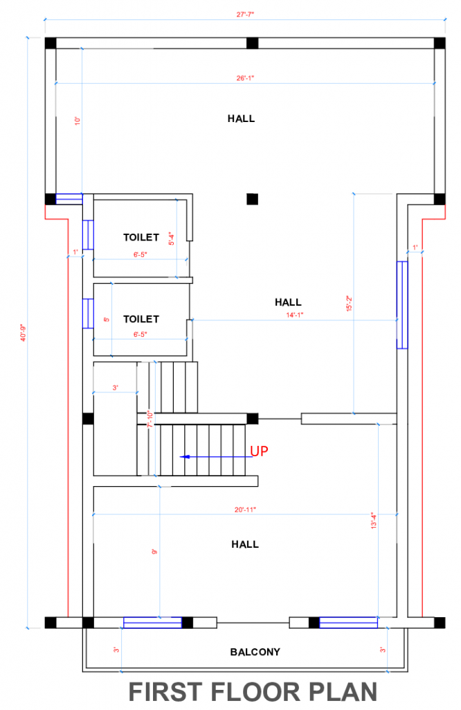 residential cum commercial building elevation