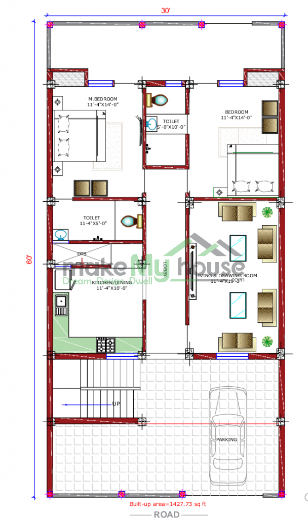 east facing floor plan 