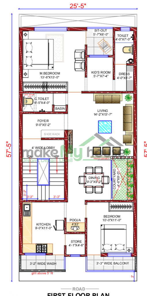 Triplex Floor Plan