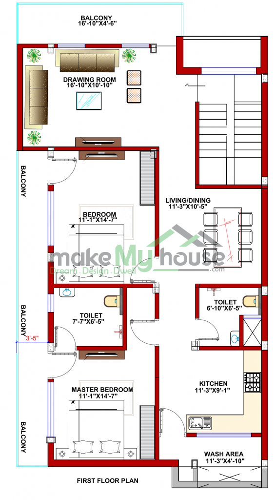 G+1 house design