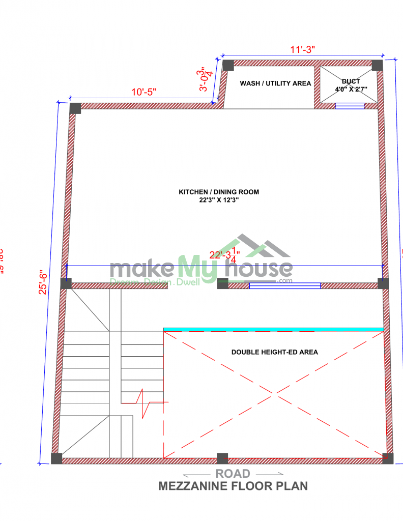 3 Bedroom 3 Storey House Plan 24x25