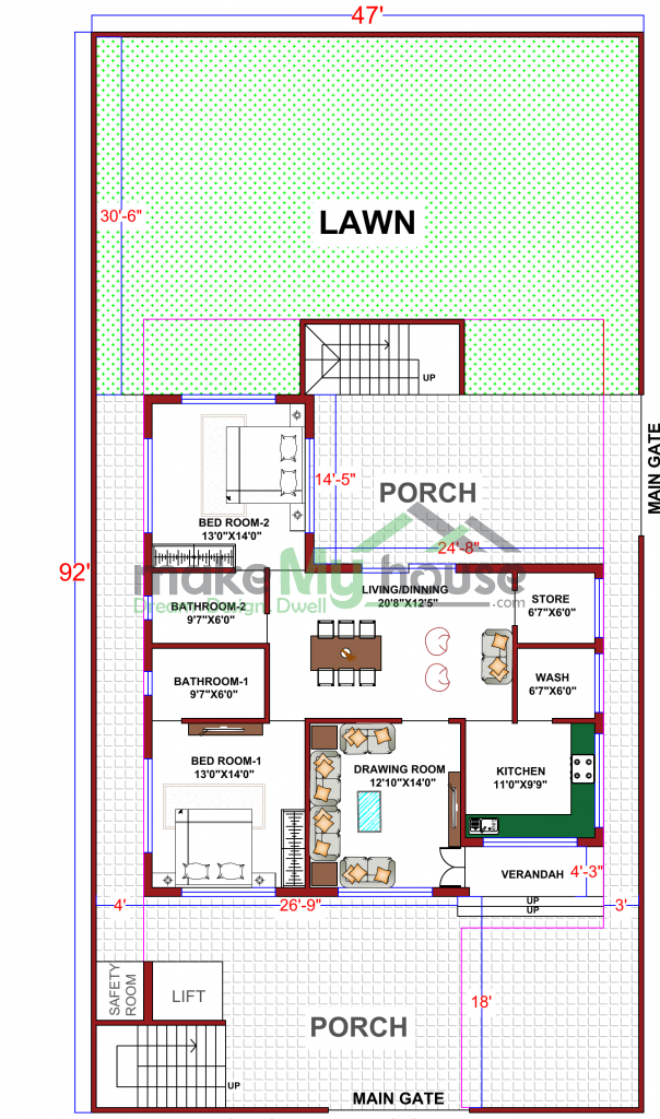 indian tiny house plan