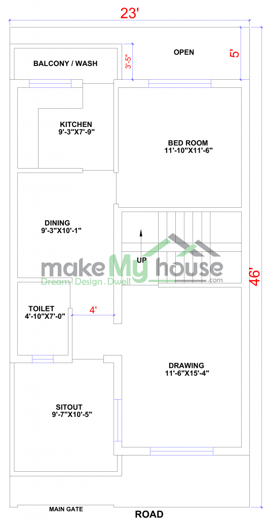 Triplex floor plan