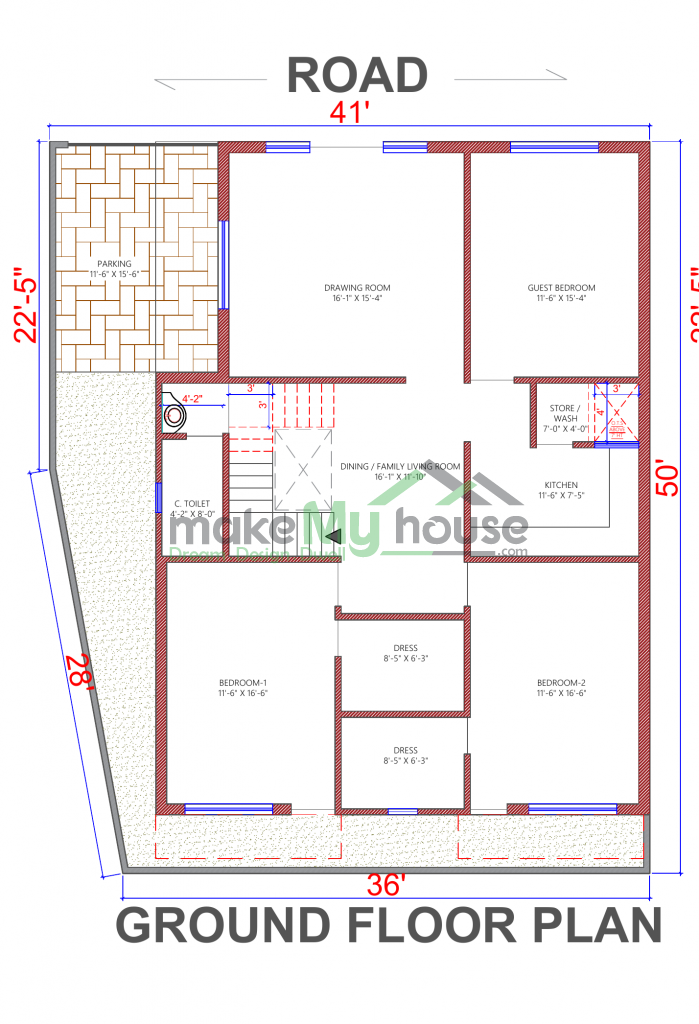 G+1 house design