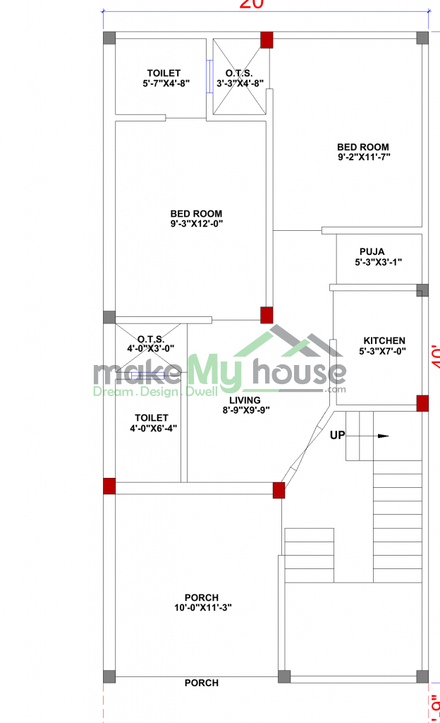 20x40 House Plan