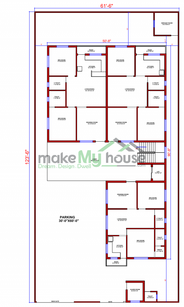 61X123 Floor Plan