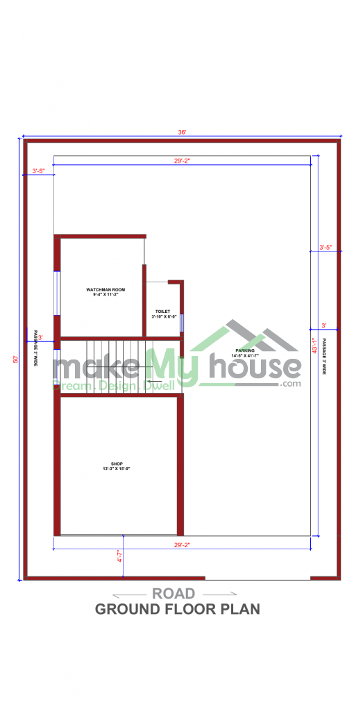 G+2 house design