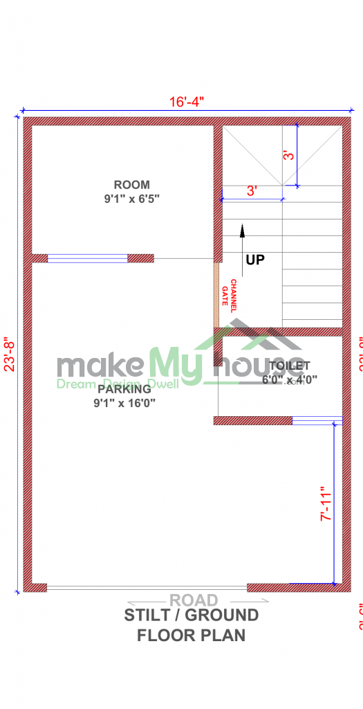 Triplex floor plan