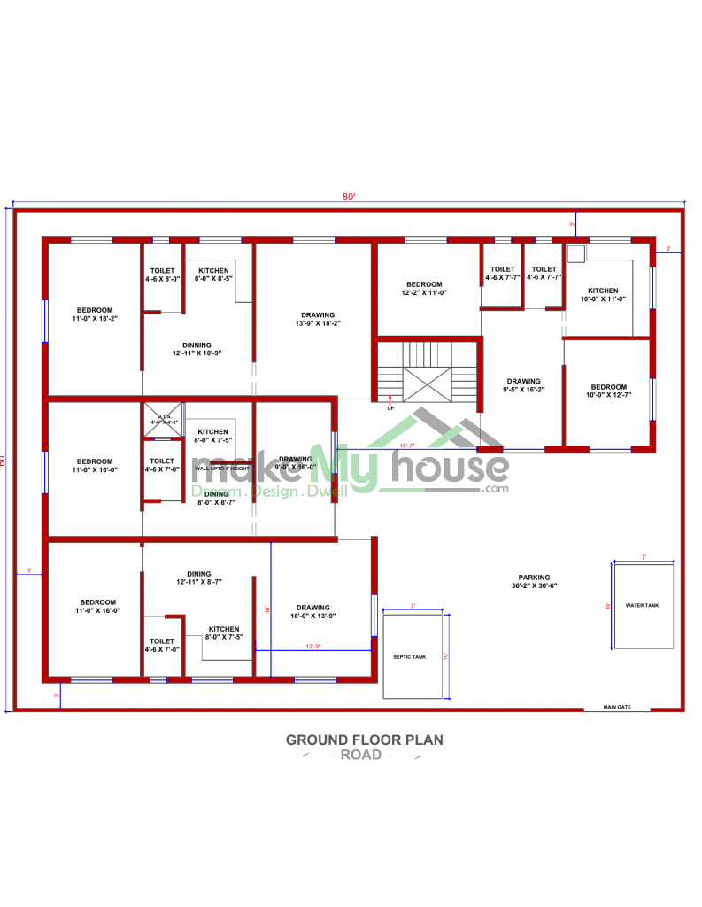 80x60 Floor Plan