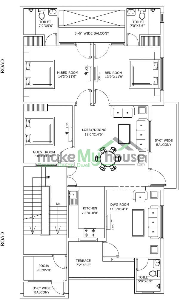 duplex floor plan