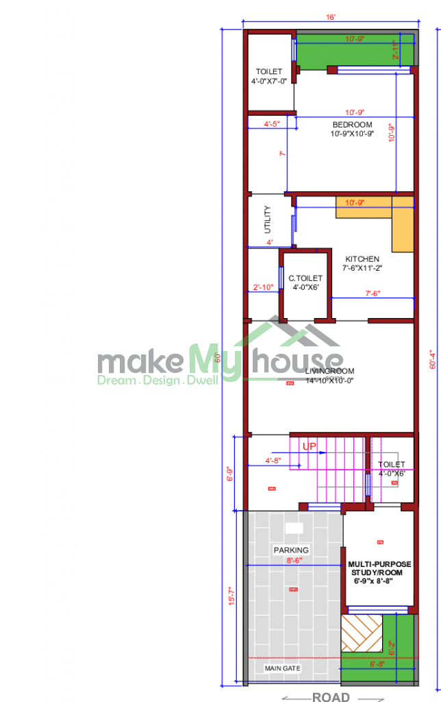 duplex floor plan