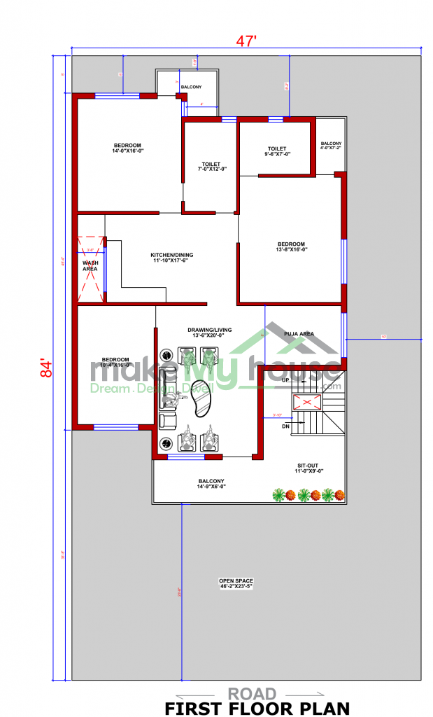 duplex floor plan