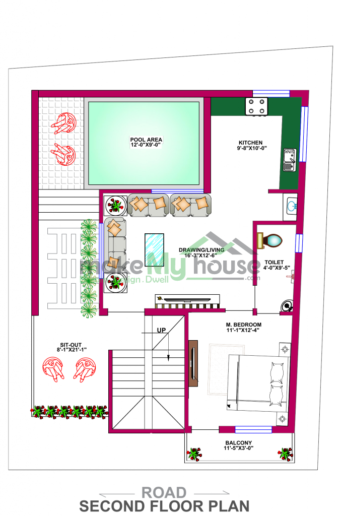 G+2 house design