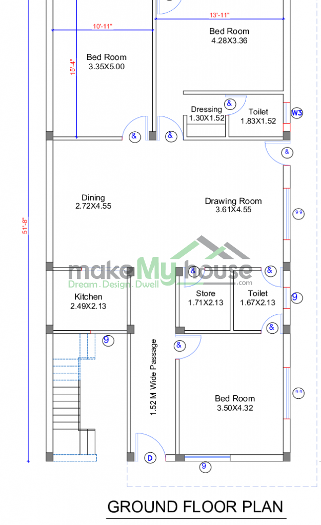 26x51 Floor Plan