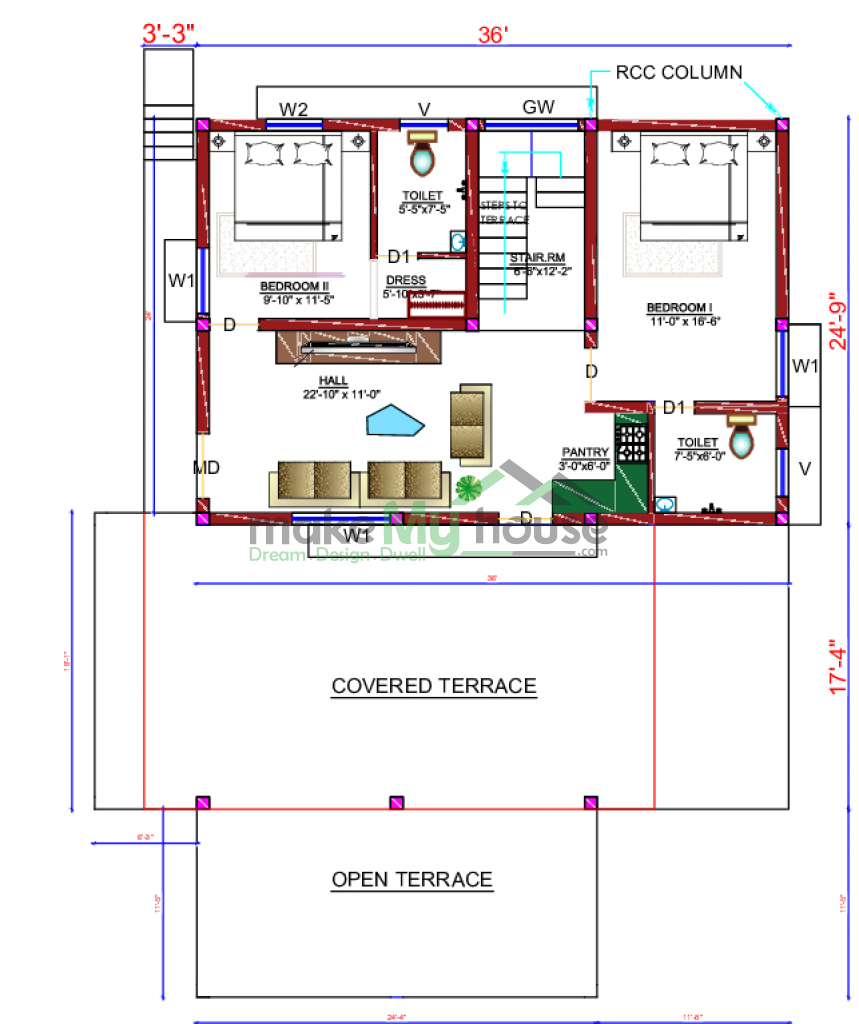 52x58 Floor Plan