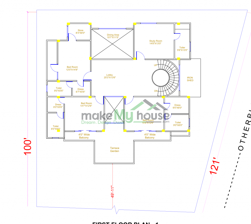 modern house plan elevation