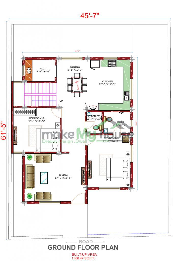 duplex 3d front elevation