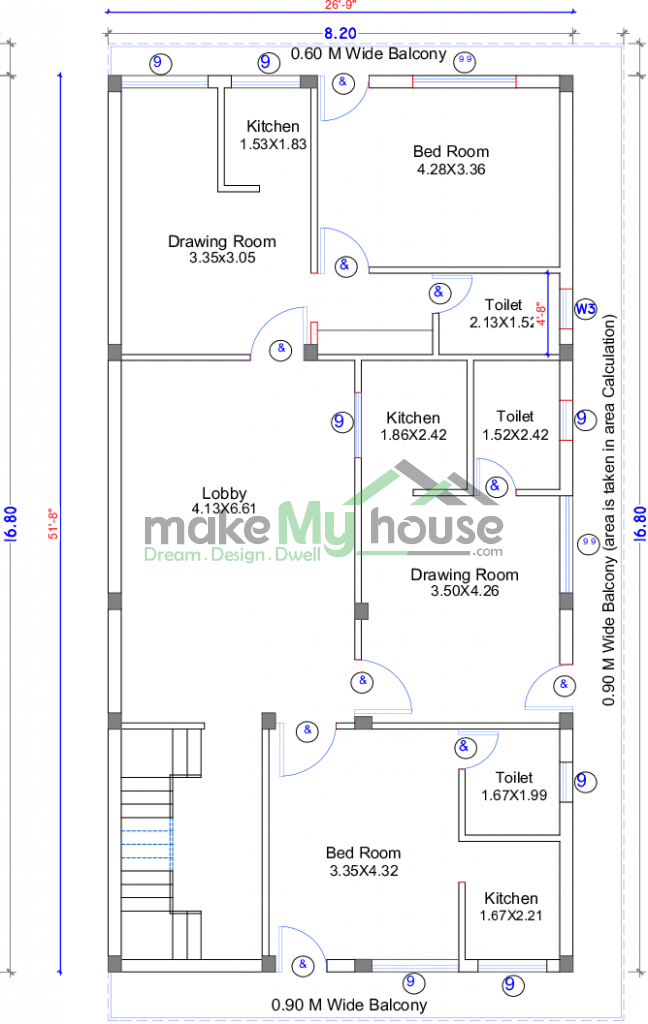 26x51 Floor Plan