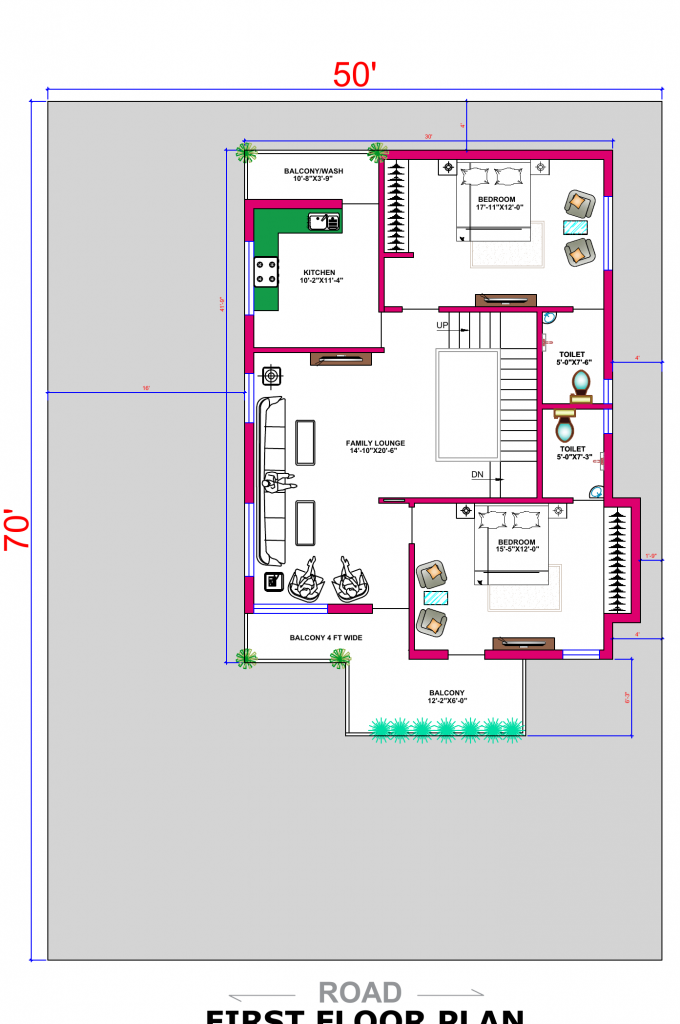 duplex floor plan