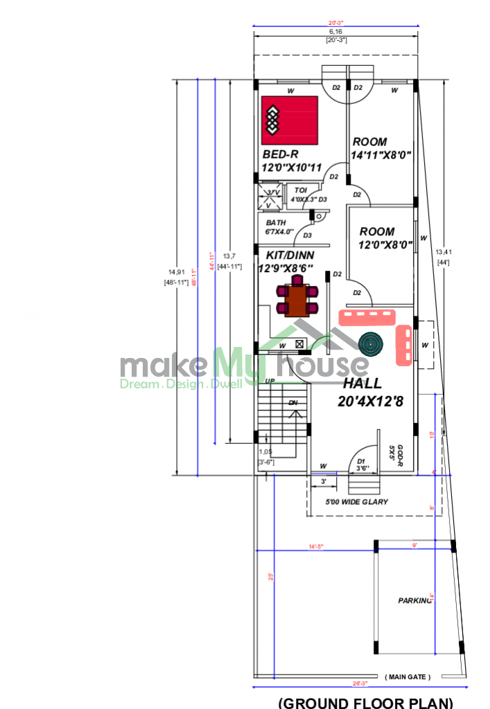 G+1 Floor Plan