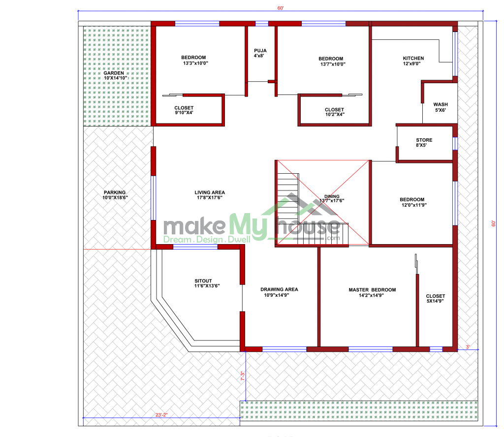 60x60 Floor Plan