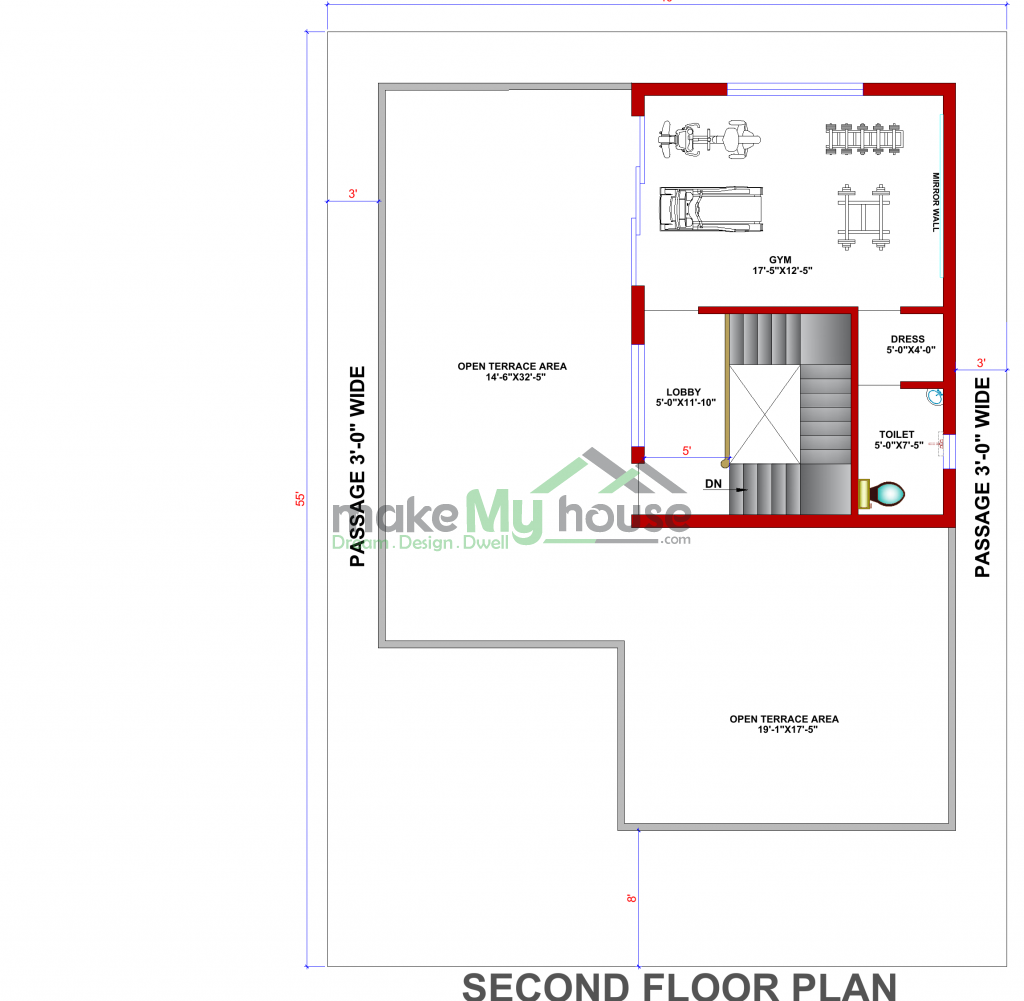 modern house plan elevation