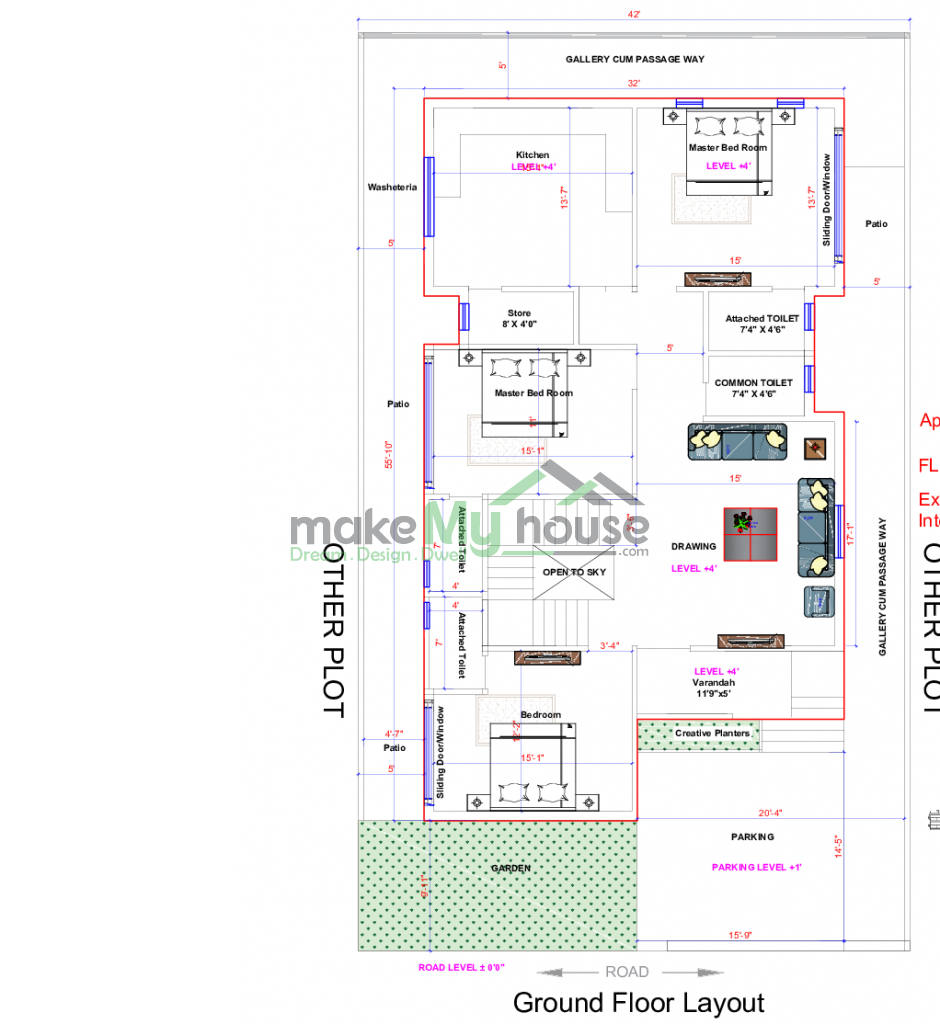 modern house floor plan