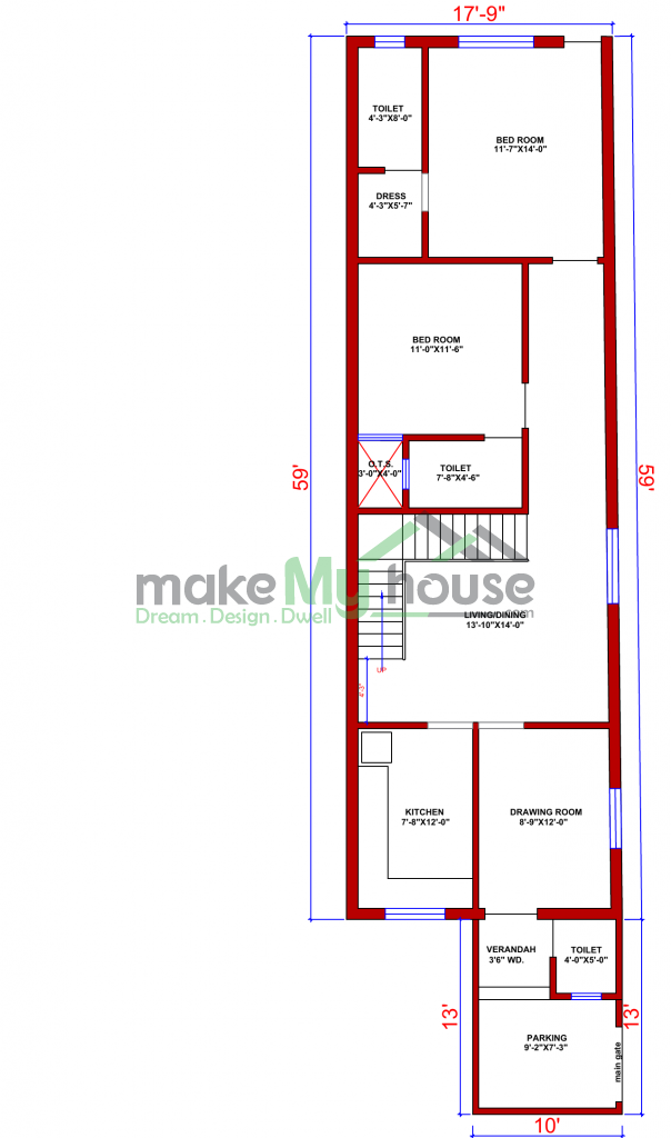 18X60 Floor Plan