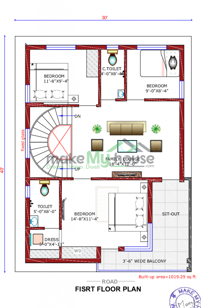 duplex house floor plan