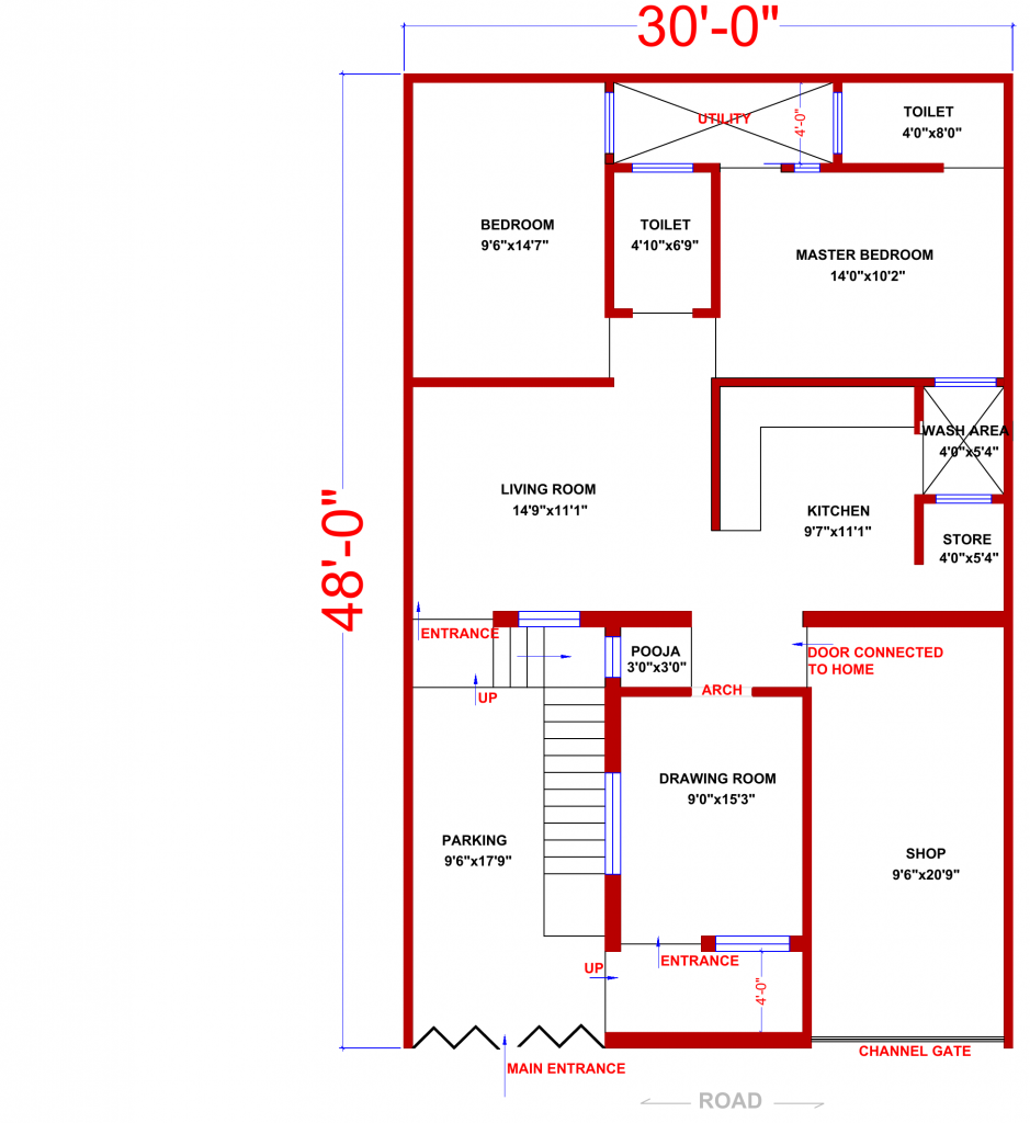 1 floor house plan