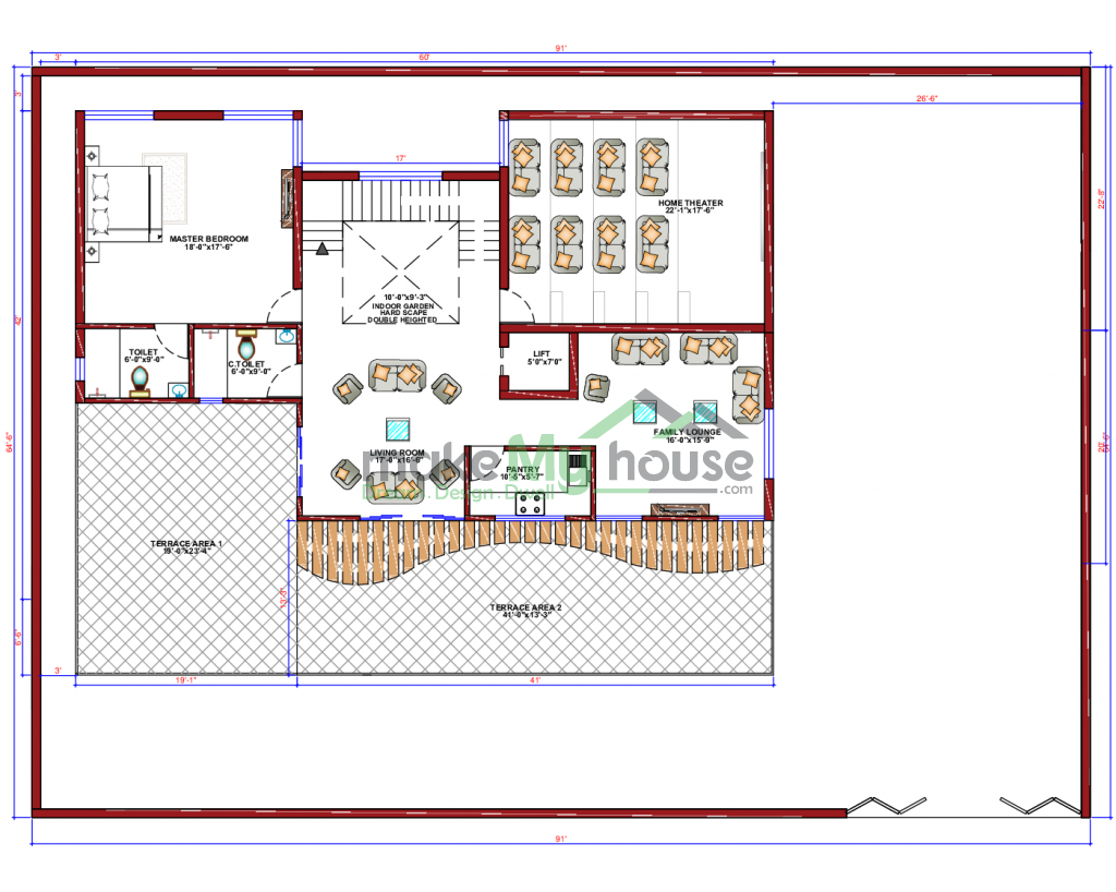 triplex 3d elevation 