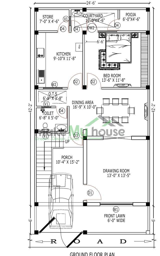 2 storey floor plan