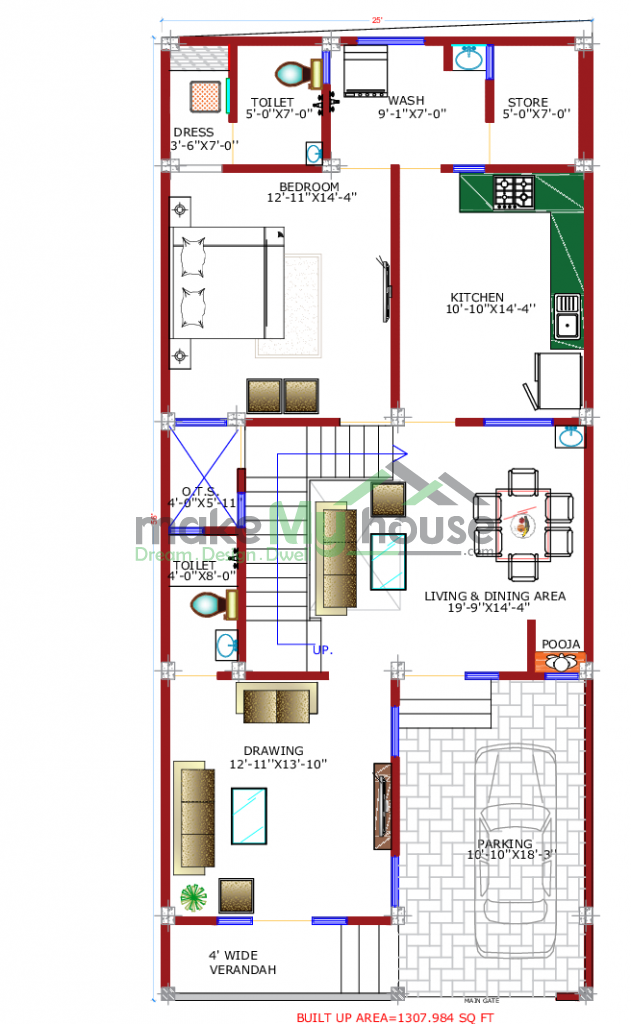 Floor Plan with Parking